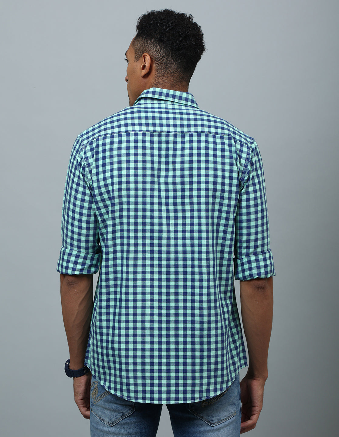 Men Green Regular Fit Casual Shirt - Kashyap Global Lifestyles LLP