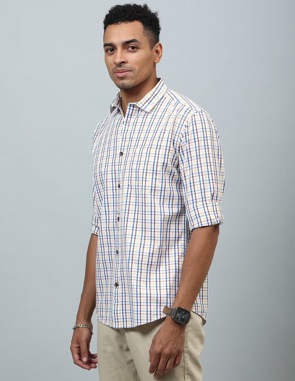 Men Multicolor Regular Fit Casual Shirt - Kashyap Global Lifestyles LLP
