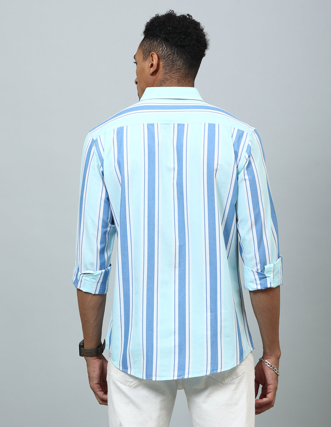 Men Multi Vertical Striped Cotton Casual Shirt - Kashyap Global Lifestyles LLP