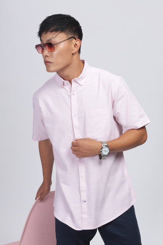 Uri Baby Pink Button Down Oxford Shirt