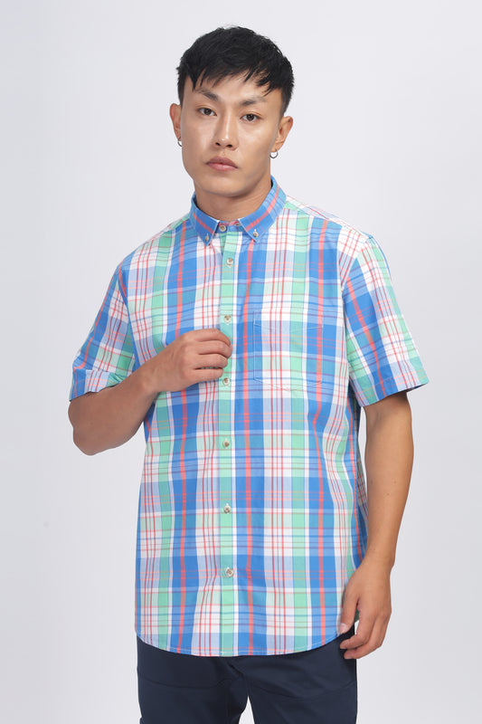 Uri Multicolor Checked Half Sleeve Shirt