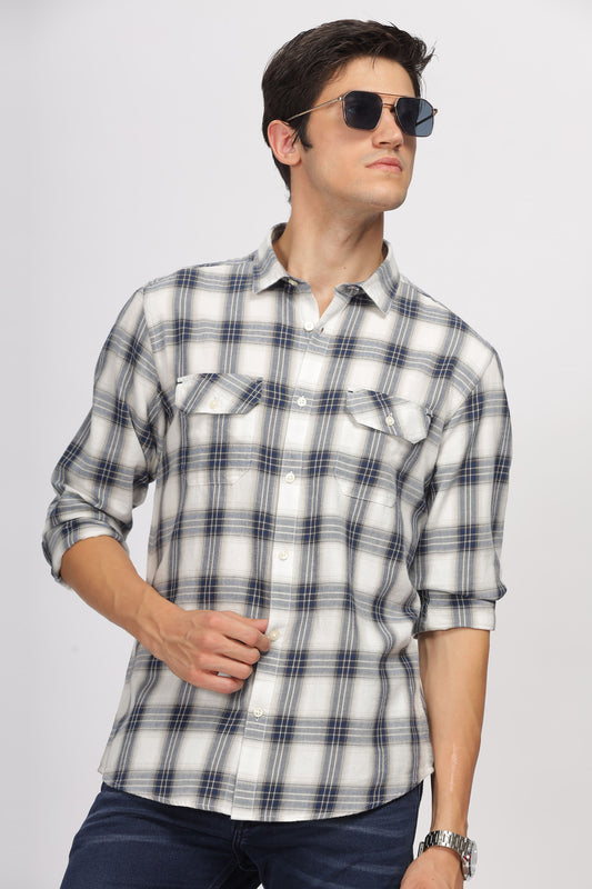 Uri Double Pocket Regular Fit Cotton Shirt