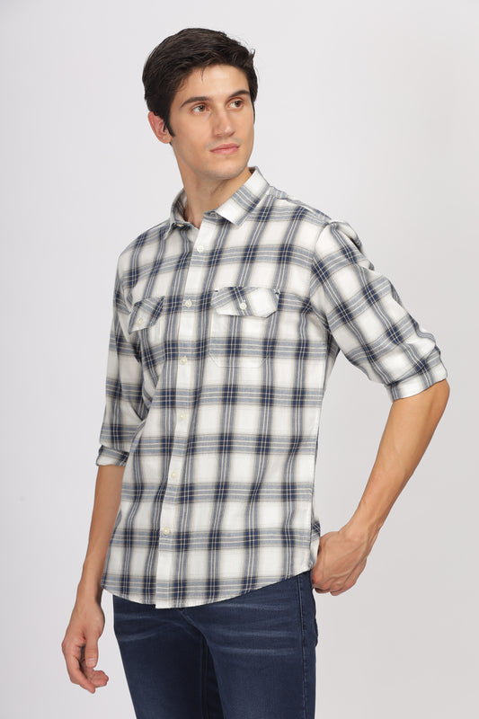 Uri Double Pocket Regular Fit Cotton Shirt