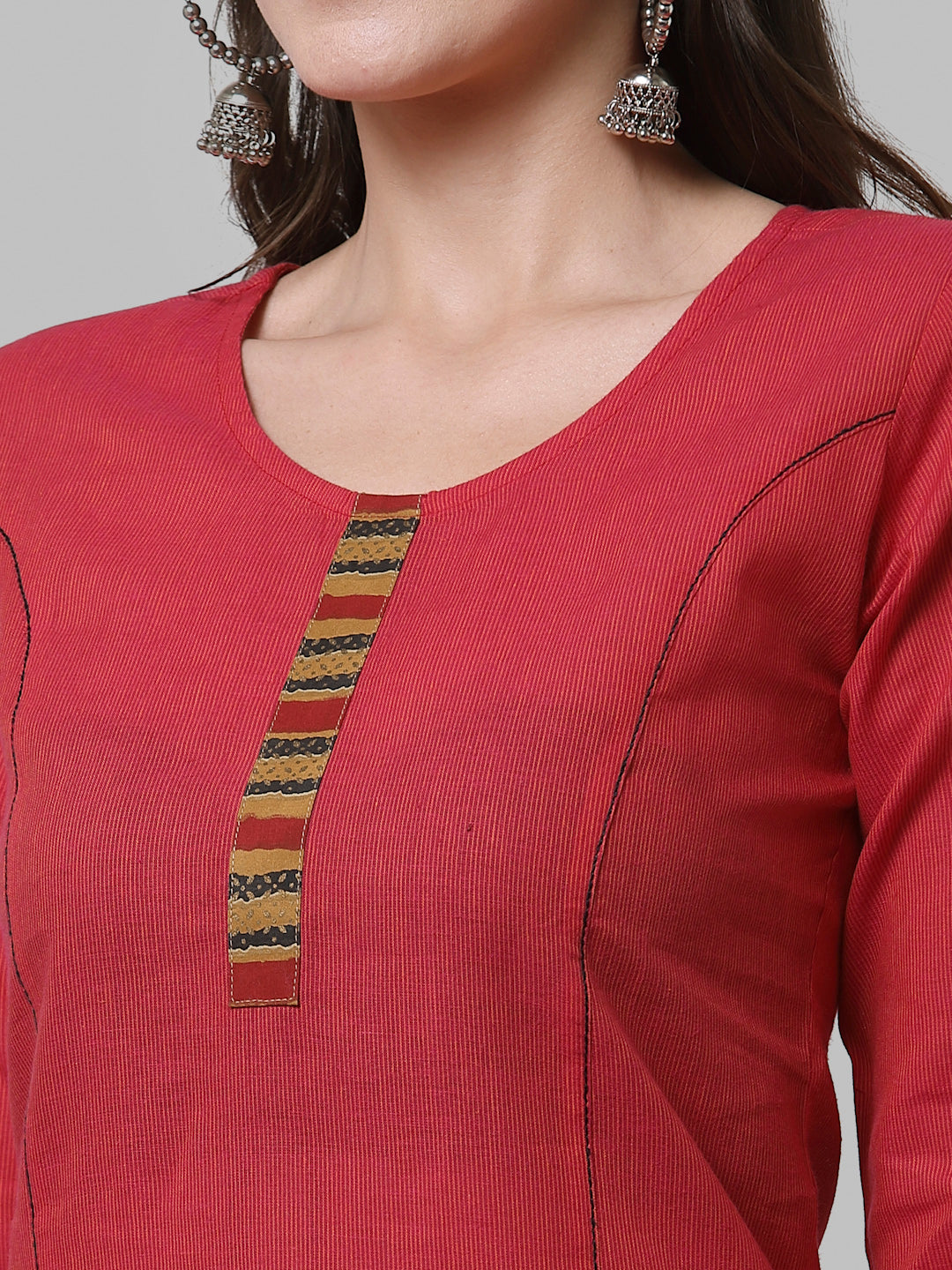 Women Pink Cotton Striped Kurta - Kashyap Global Lifestyles LLP