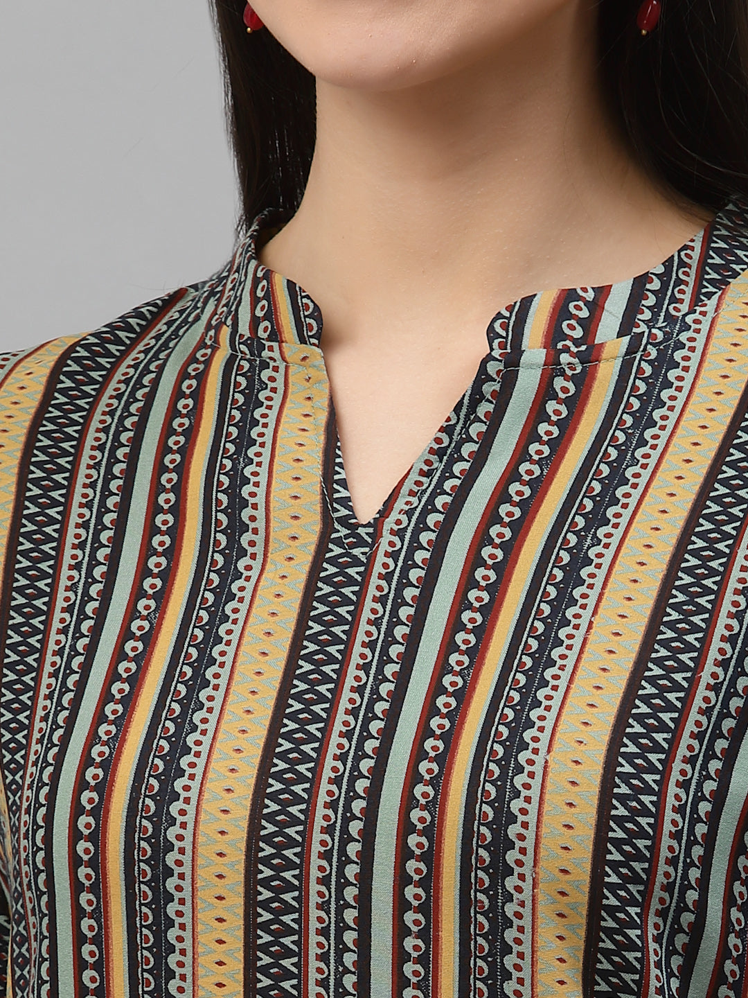 Women Multicolor Printed Viscose Kurta - Kashyap Global Lifestyles LLP