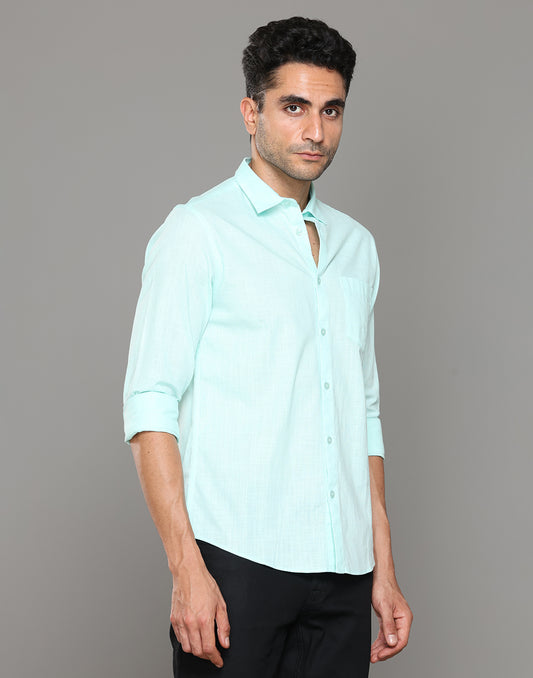 Men Amsler Slub Solid Casual Shirt - Kashyap Global Lifestyles LLP