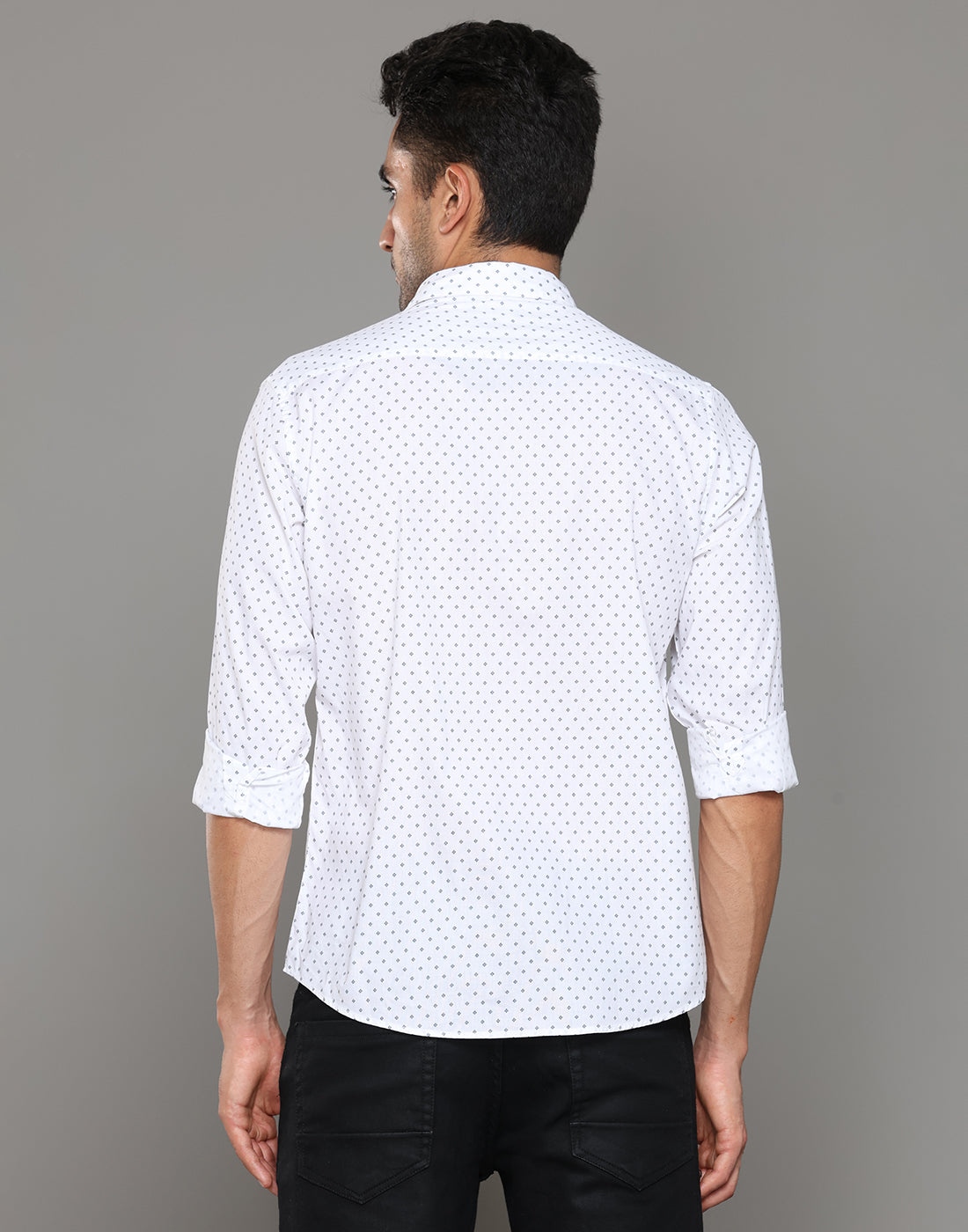 Men White Printed Regular Fit Casual Shirt - Kashyap Global Lifestyles LLP